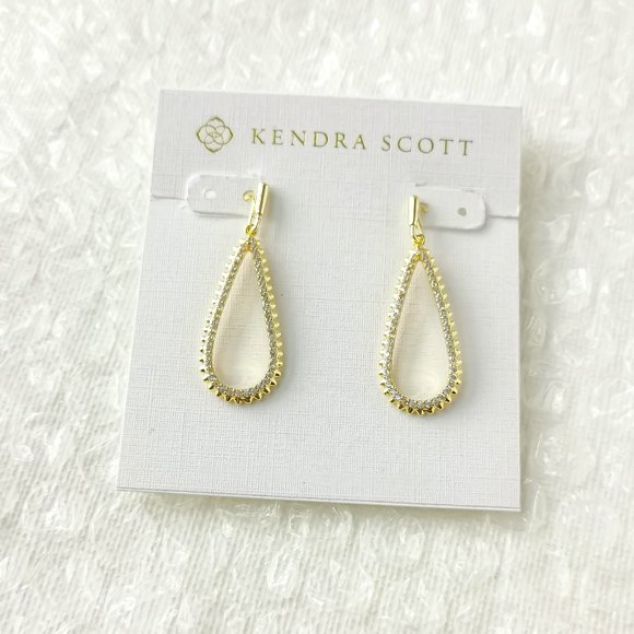 Kendra Scott Jewelry Kendra Scott Payton White Crystal Gold Small 